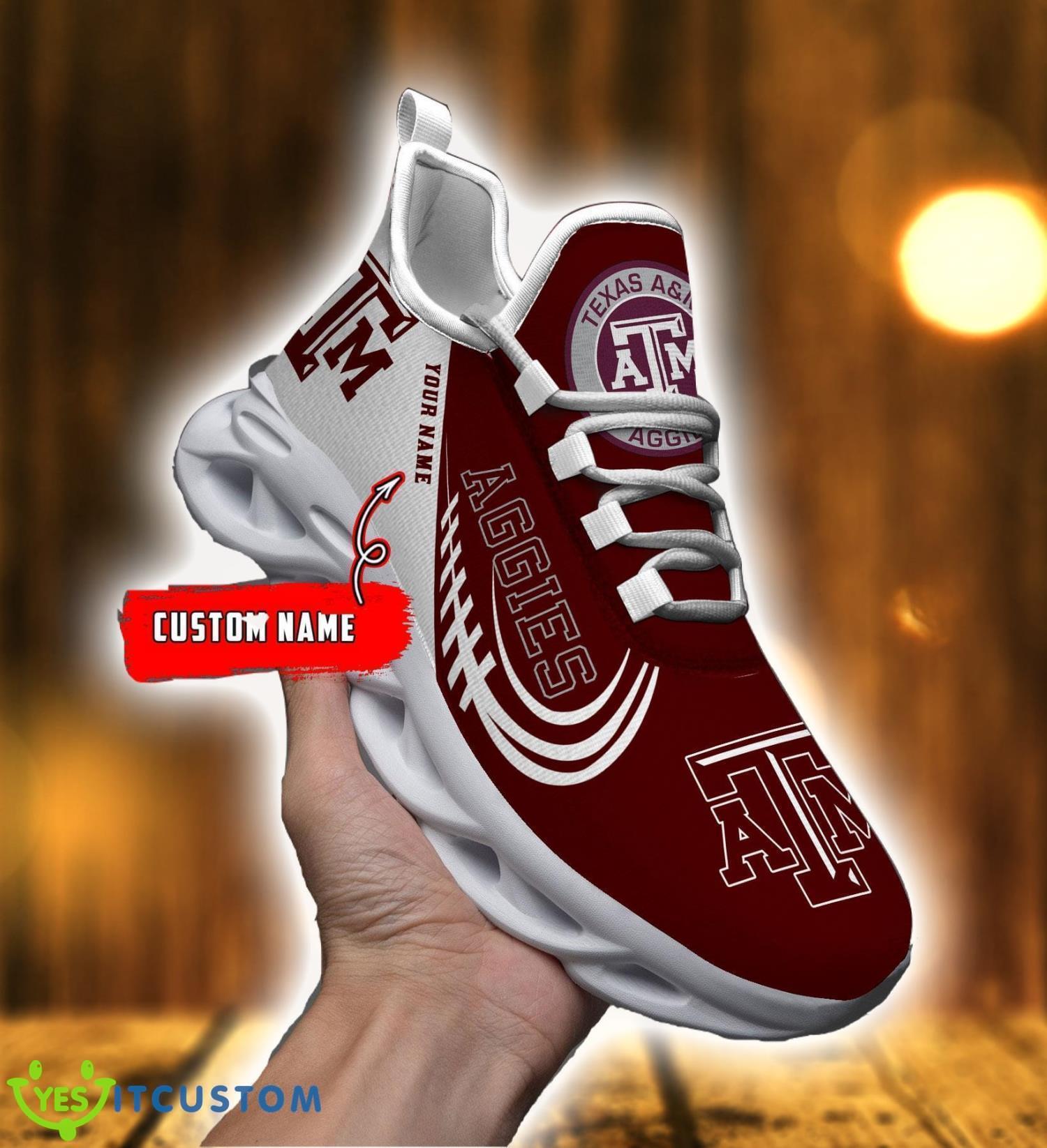 Custom Nam NCAA Teams Texas A&M Aggies Personalized Name Sneakers Max Soul Shoes 11 Custom Nam NCAA Teams Texas A&M Aggies Personalized Name Sneakers Max Soul Shoes Product Photo 1