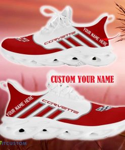 Custom Name Chevrolet Corvette Red Car Logo Max Soul Sneakers For Fans Team Running Shoes Gift Men And Women - Chevrolet Corvette Max Soul Shoes New Car_13