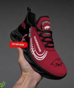 Custom Name NCAA Arkansas Razorbacks Personalized Sneakers Max Soul Shoes Product Photo 2