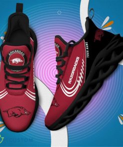 Custom Name NCAA Arkansas Razorbacks Personalized Sneakers Max Soul Shoes Product Photo 3