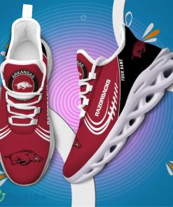 Custom Name NCAA Arkansas Razorbacks Personalized Sneakers Max Soul Shoes Product Photo 4
