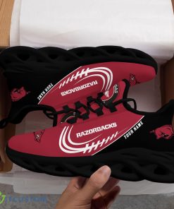 Custom Name NCAA Arkansas Razorbacks Personalized Sneakers Max Soul Shoes Product Photo 5