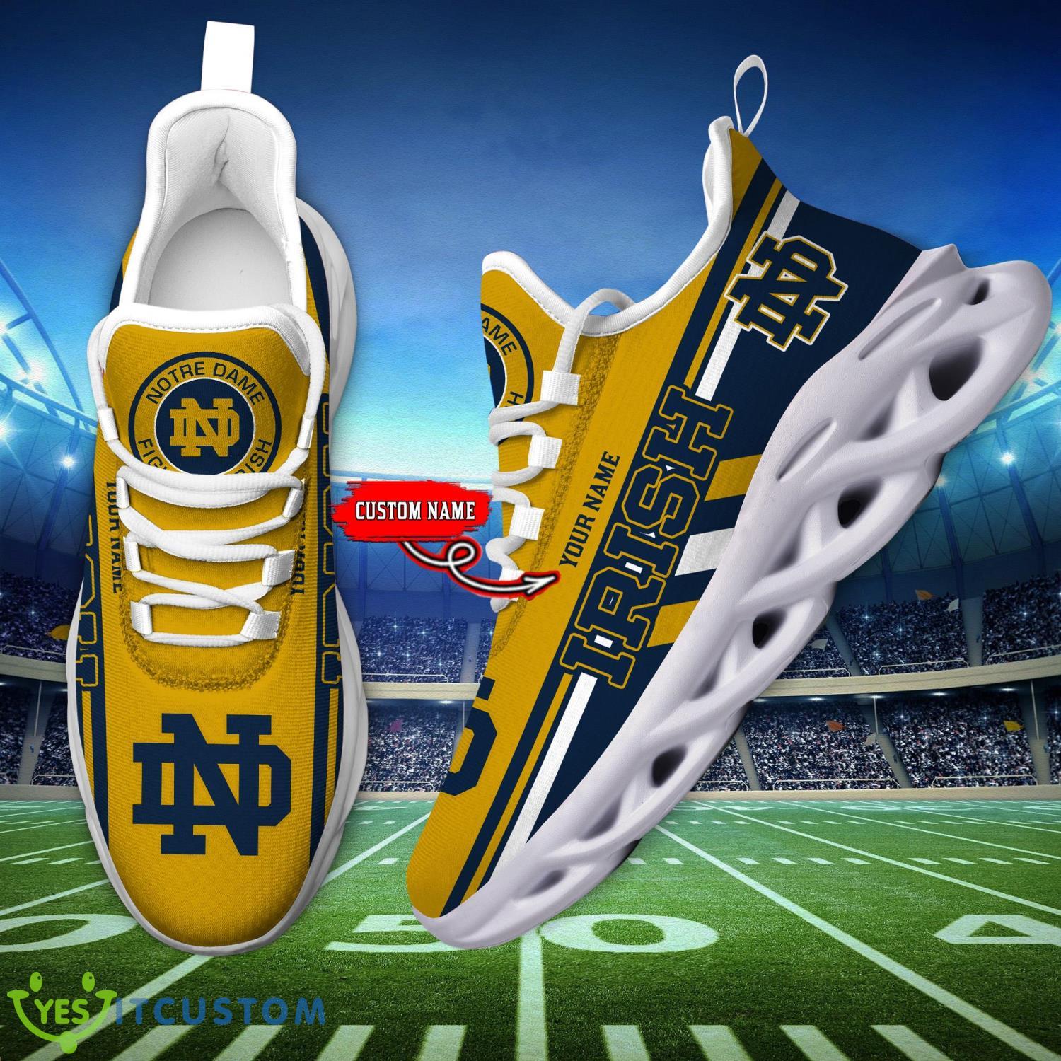 Custom Name Notre Dame Fighting Irish Personalized Max Soul Shoes Striped Style Running Shoes 5 Custom Name Notre Dame Fighting Irish Personalized Max Soul Shoes Striped Style Running Shoes Product Photo 5