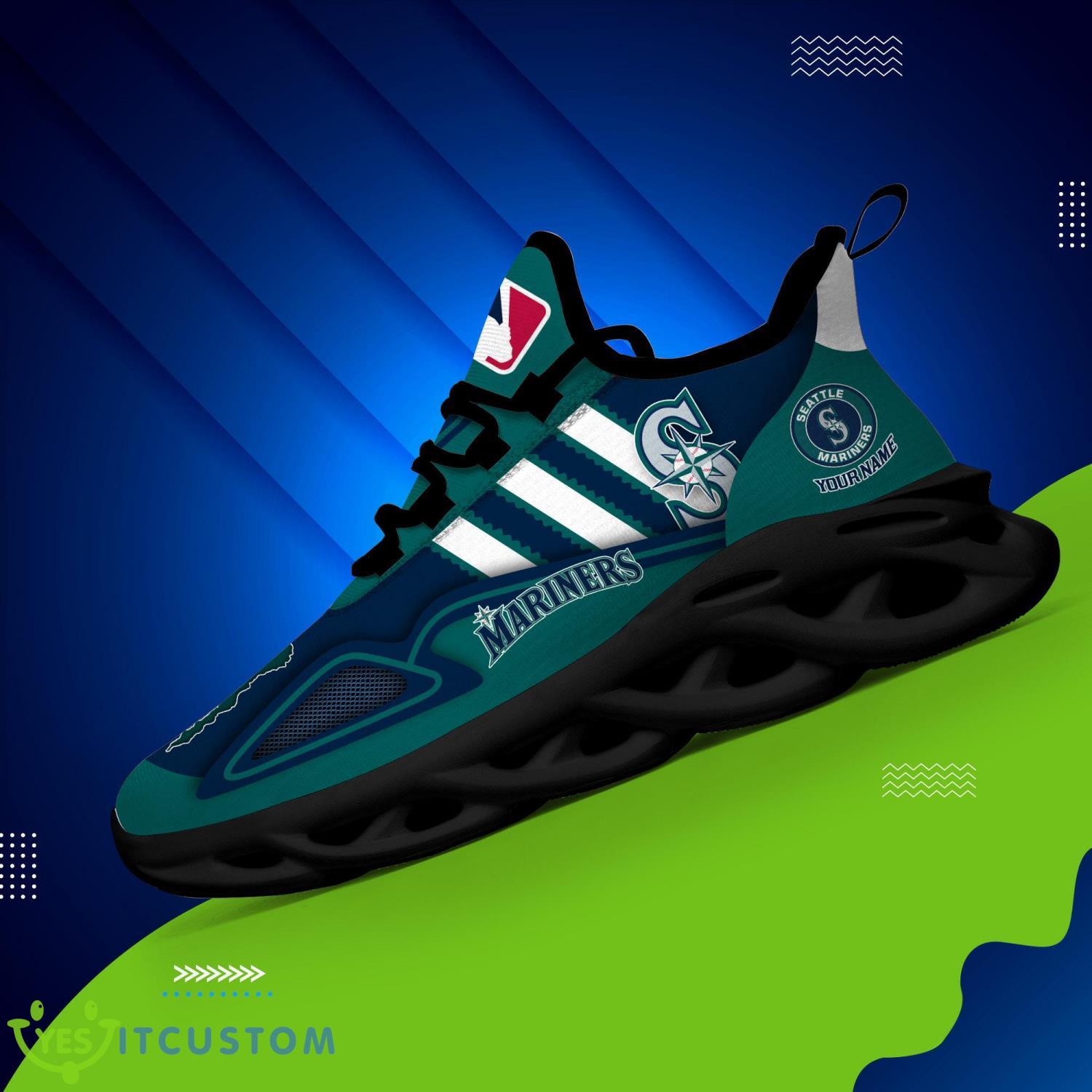 Custom Name Seattle Mariners Personalized Sneakers Max Soul Shoes Trendy Shoes 2 Custom Name Seattle Mariners Personalized Sneakers Max Soul Shoes Trendy Shoes Product Photo 2