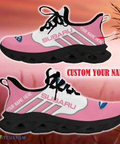 Custom Name Subaru Pink Car Logo Max Soul Sneakers For Fans Team Running Shoes Gift Men And Women - Subaru Max Soul Shoes New Car_7