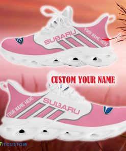 Custom Name Subaru Pink Car Logo Max Soul Sneakers For Fans Team Running Shoes Gift Men And Women - Subaru Max Soul Shoes New Car_17