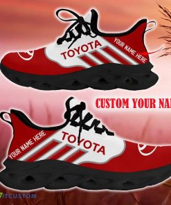 Custom Name Toyota Red Car Logo Max Soul Sneakers For Fans Team Running Shoes Gift Men And Women - Toyota Max Soul Shoes New Car_3