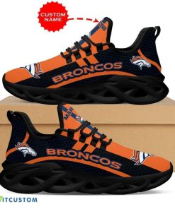Denver Broncos Shoes Max Soul Luxury Custom Name Orange Black - Denver Broncos Shoes Max Soul _1