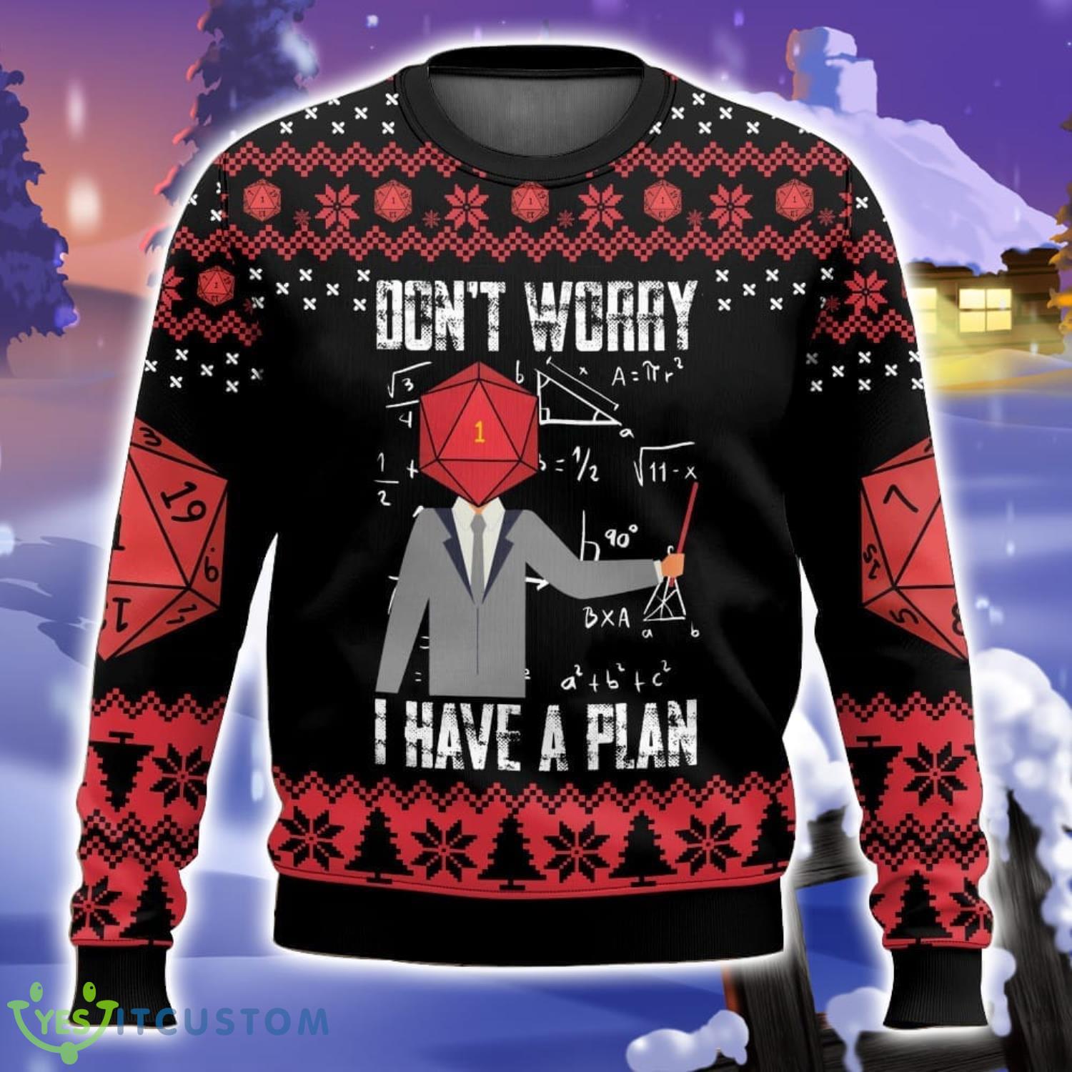 Dungeons & Dragons Don’t Worry I Have A Plan All Over Printed Ugly Christmas Sweater 2023 Christmas Gift Ideas Holiday Gift 5 Dungeons & Dragons Don’t Worry I Have A Plan All Over Printed Ugly Christmas Sweater 2023 Christmas Gift Ideas Holiday Gift Product Photo 1