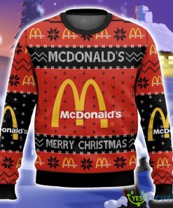 Fast Food McDonald’s All Over Printed Ugly Christmas Sweater 2023 Christmas Gift Ideas Holiday Gift Product Photo 1