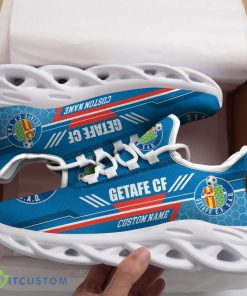 Getafe CF Logo Pattern Custom Name 3D Spors Shoes New For Fans Gift Chunky Sneakers In Blue - Getafe CF Logo Pattern Custom Name 3D Max Soul Sneaker Shoes In Blue_3
