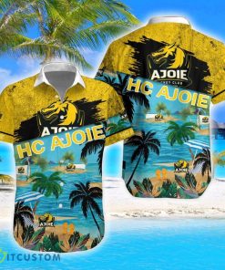 HC Ajoie Beach Coconut Pattern Aloha Hawaiian Shirt And Shorts Product Photo 2