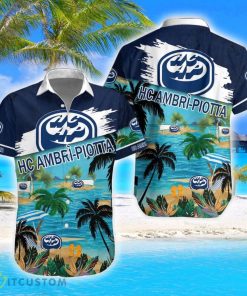 HC Ambri-Piotta Beach Coconut Pattern Aloha Hawaiian Shirt And Shorts Product Photo 1