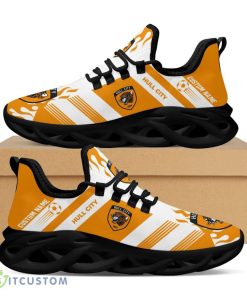 Hull City AFC Logo Fire Pattern Custom Name 3D Spors Shoes New For Fans Gift Chunky Sneakers - Hull City AFC Logo Fire Pattern Custom Name 3D Max Soul Sneaker Shoes_3