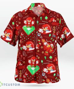 Knuckles Red Hedgehog Set Hawaiian Shirt And Short Gift For Fans - Knuckles Red Hedgehog Hawaiian Shirt_3