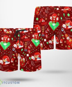Knuckles Red Hedgehog Set Hawaiian Shirt And Short Gift For Fans - Knuckles Red Hedgehog Hawaiian Shirt_5