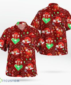 Knuckles Red Hedgehog Set Hawaiian Shirt And Short Gift For Fans - Knuckles Red Hedgehog Hawaiian Shirt_1