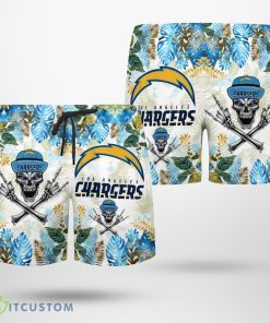 Los Angeles Chargers Set Hawaiian Shirt Short AOP For Men And Women - Los Angeles Chargers Hawaiian Shirt_5