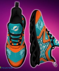 Miami Dolphins Black And White Explore Sports Sneakers Ideas For Men And Women Gift Max Soul Shoes - Miami Dolphins Black And White Clunky Shoes For Fans This Season_1