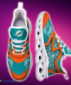Miami Dolphins Black And White Explore Sports Sneakers Ideas For Men And Women Gift Max Soul Shoes - Miami Dolphins Black And White Clunky Shoes For Fans This Season_6