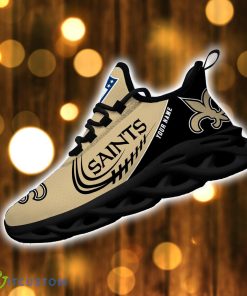 New Orleans Saints Custom Name Max Soul Shoes Sneakers For Big Fans Product Photo 2