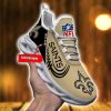 New Orleans Saints Custom Name Max Soul Shoes Sneakers For Big Fans Product Photo 1