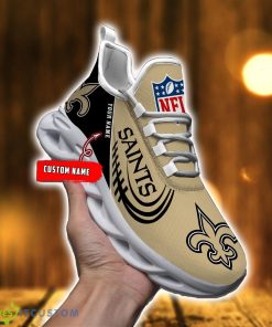 New Orleans Saints Custom Name Max Soul Shoes Sneakers For Big Fans Product Photo 1