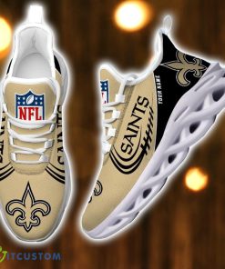 New Orleans Saints Custom Name Max Soul Shoes Sneakers For Big Fans Product Photo 4