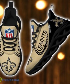 New Orleans Saints Custom Name Max Soul Shoes Sneakers For Big Fans Product Photo 5