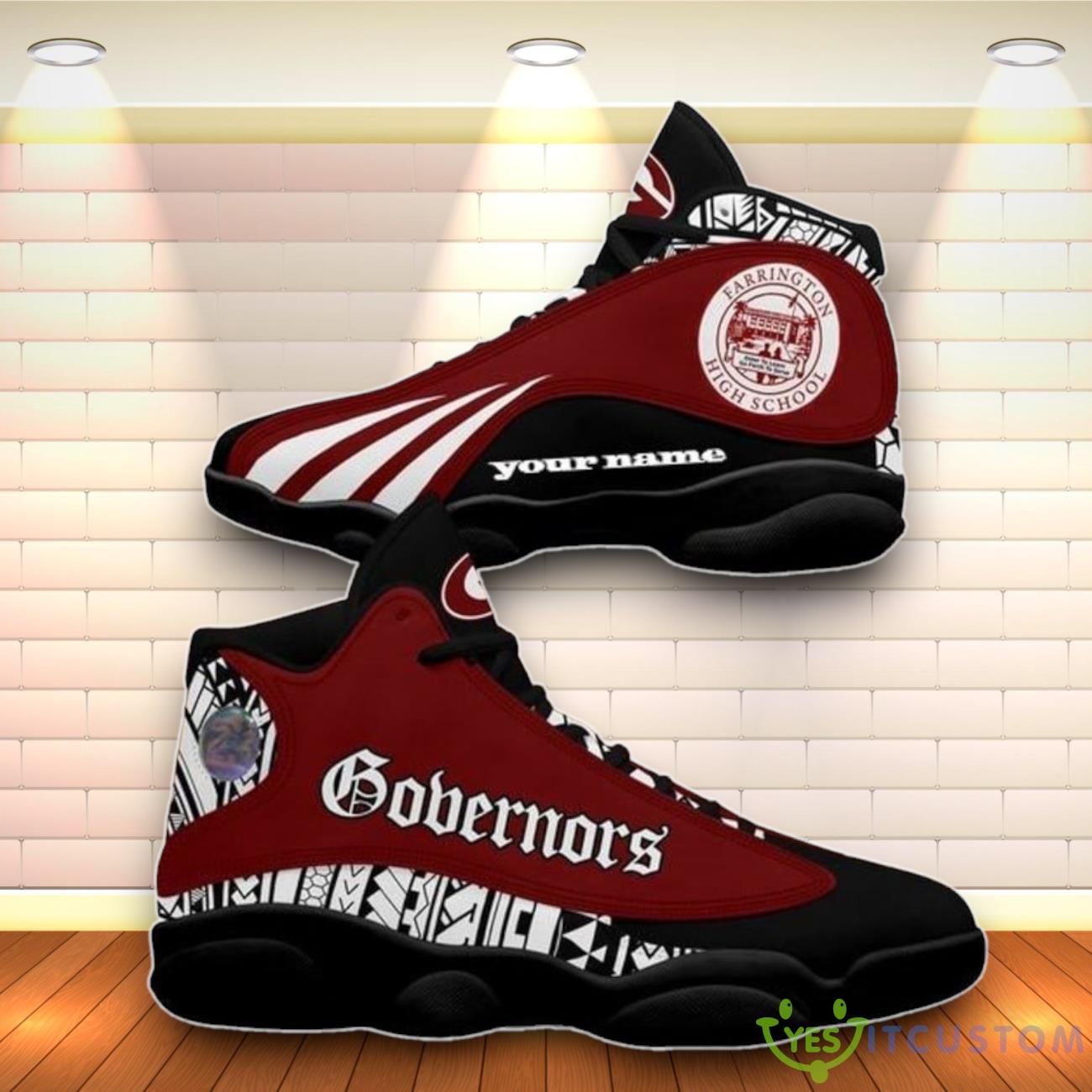 Personalized Wr Farrington High School Air Jordan 13 Sneaker Shoes 3 Personalized Wr Farrington High School Air Jordan 13 Sneaker Shoes Product Photo 1