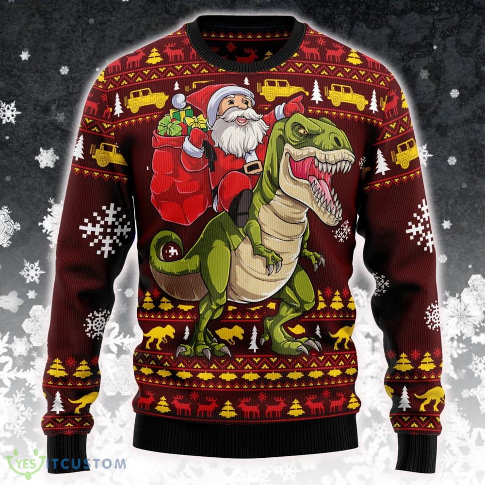 Santassic Park Knitted Christmas Sweater Gift For Men And Women 5 Santassic Park Knitted Christmas Sweater Gift For Men And Women - Santassic Park Ugly Christmas Sweater_1