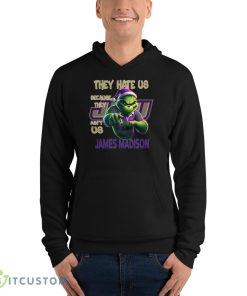 They Hate Us Because They Ain't Us James Madison Dukes Shirt Grinch 8 They Hate Us Because They Ain't Us James Madison Dukes Shirt Grinch - 3719 Unisex Fleece Pullover Hoodie