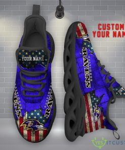 Baltimore Ravens NFL Flag Pattern Clunky Shoes Max Soul Shoes Custom Name 4 Baltimore Ravens NFL Flag Pattern Clunky Shoes Max Soul Shoes Custom Name Product Photo 2