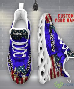 Baltimore Ravens NFL Flag Pattern Clunky Shoes Max Soul Shoes Custom Name 5 Baltimore Ravens NFL Flag Pattern Clunky Shoes Max Soul Shoes Custom Name Product Photo 3