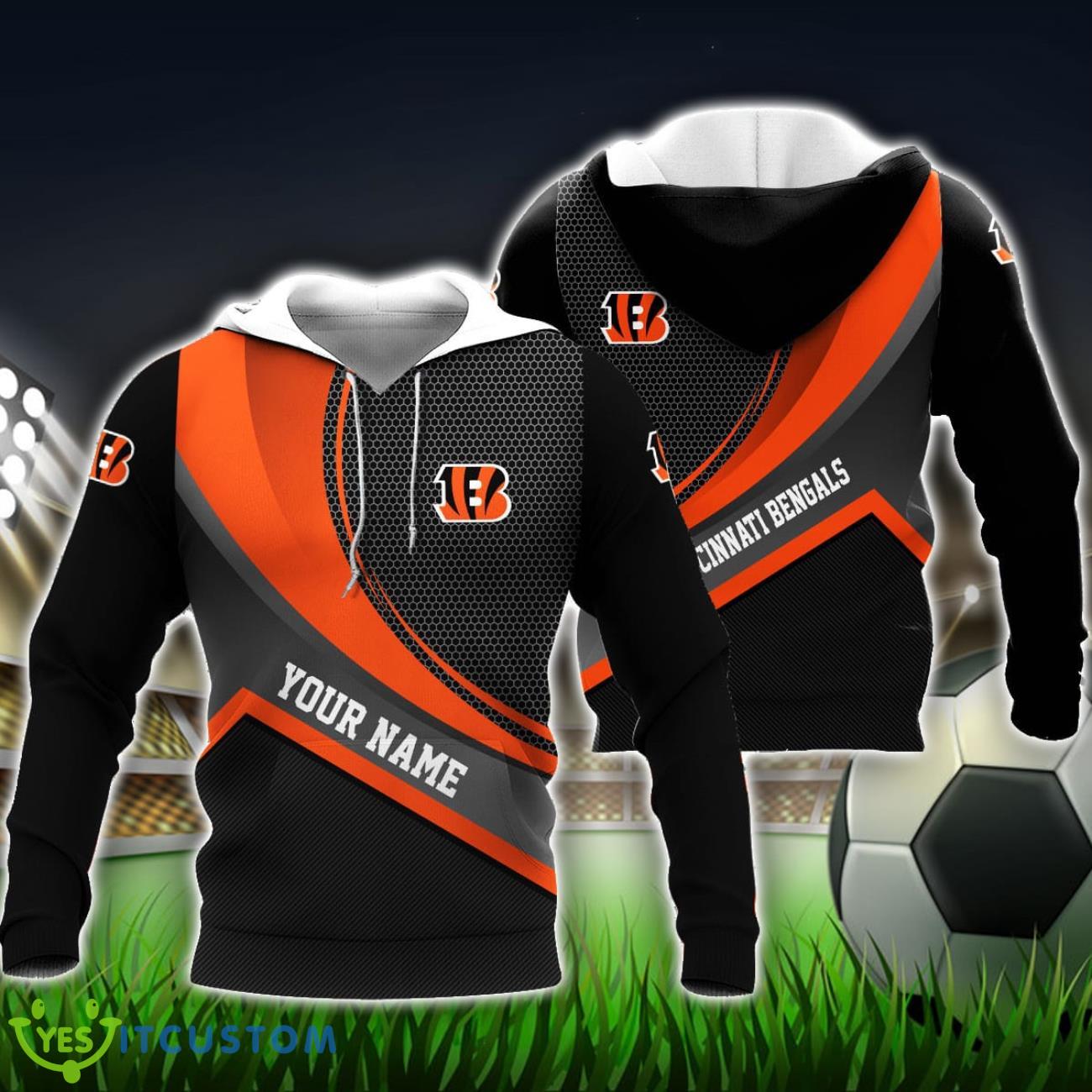 Cincinnati Bengals Custom Name 3D Hoodie Unisex Sport Team Gift 5 Cincinnati Bengals Custom Name 3D Hoodie Unisex Sport Team Gift Product Photo 2