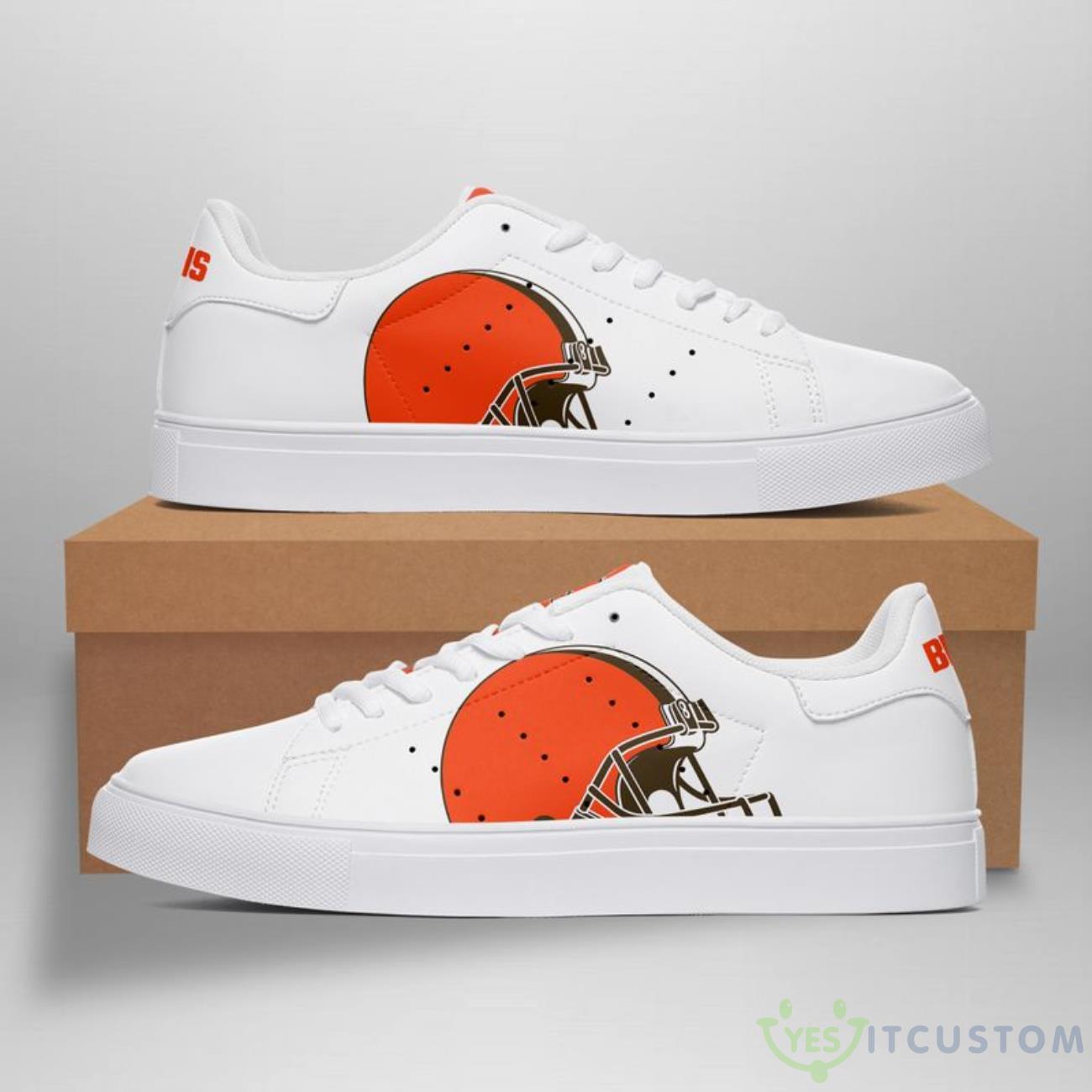 Cleveland Browns One Line Pattern Skate Shoes For All Fans 3 Cleveland Browns One Line Pattern Skate Shoes For All Fans Product Photo 1