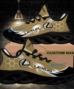 Custom Name Car Racing Lexus Logo Hexagonal Max Soul Sneakers New Gift Running Sports Shoes - Custom Name Car Racing Lexus Logo Hexagonal Pattern Max Soul Shoes Photo 2