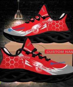 Custom Name Car Racing Tesla Logo Hexagonal Max Soul Sneakers New Gift Running Sports Shoes 3 Custom Name Car Racing Tesla Logo Hexagonal Max Soul Sneakers New Gift Running Sports Shoes - Custom Name Car Racing Tesla Logo Hexagonal Pattern Max Soul Shoes Photo 2