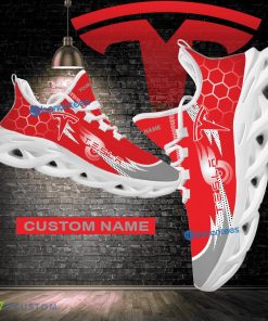 Custom Name Car Racing Tesla Logo Hexagonal Max Soul Sneakers New Gift Running Sports Shoes - Custom Name Car Racing Tesla Logo Hexagonal Pattern Max Soul Shoes Photo 1