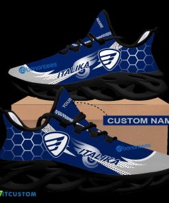 Custom Name Motorcycle Italika Logo Hexagonal Max Soul Sneakers New Gift Running Sports Shoes - Custom Name Motorcycle Italika Logo Hexagonal Pattern Max Soul Shoes Photo 2