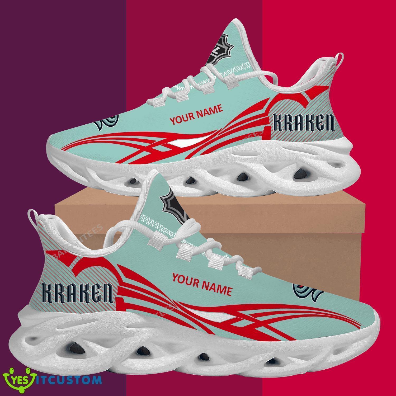 Custom Name NHL Seattle Kraken Max Soul Shoes Ideas Emblem Sport Sneakers For Fans 6 Custom Name NHL Seattle Kraken Max Soul Shoes Ideas Emblem Sport Sneakers For Fans - NHL Seattle Kraken Max Soul Shoes Personalized Photo 2