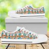 Cute Yellow Cat For Cat Lover Canvas Low Top Shoes Product Photo 1