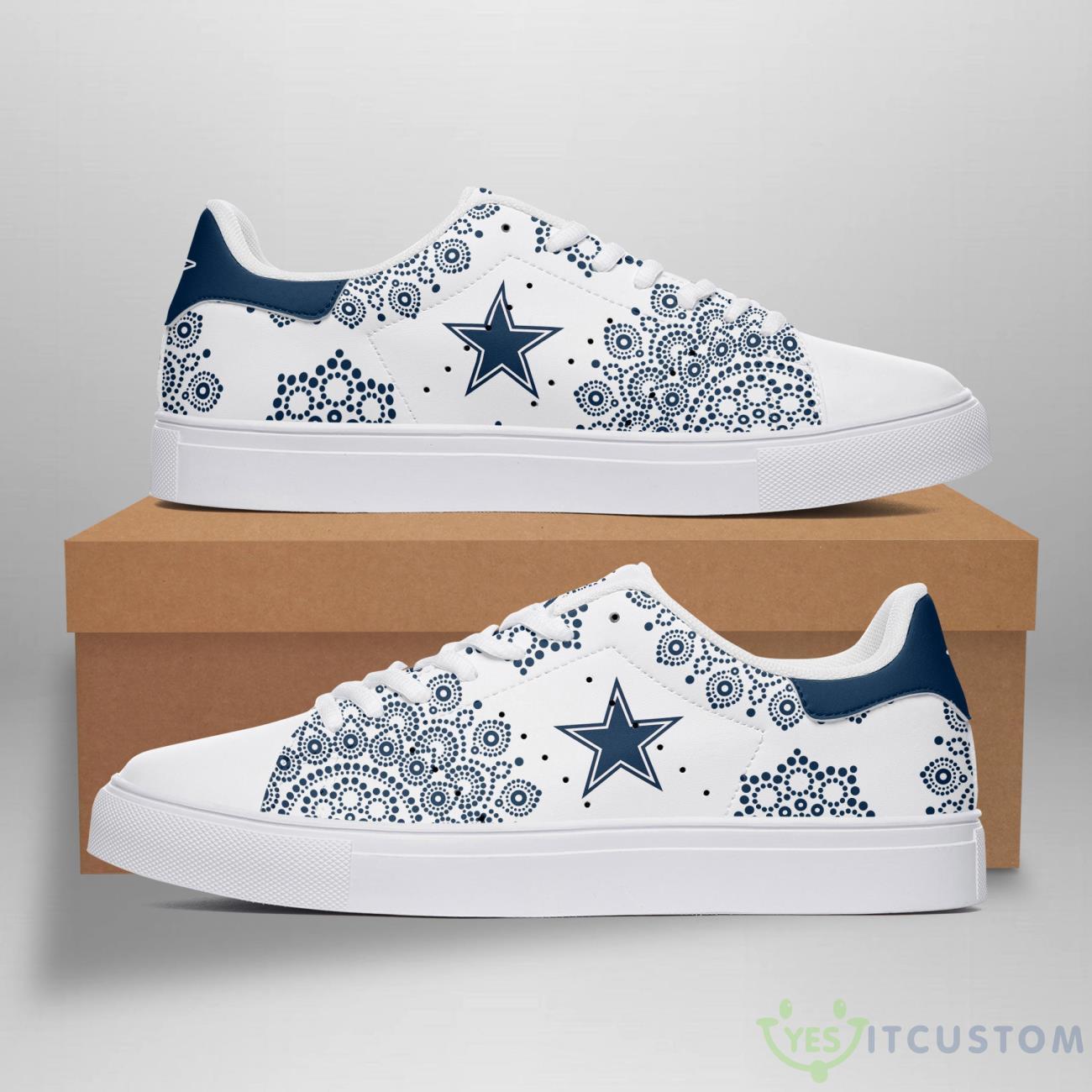 Dallas Cowboys Mandala Design Skate Shoes For All Fans 3 Dallas Cowboys Mandala Design Skate Shoes For All Fans Product Photo 1