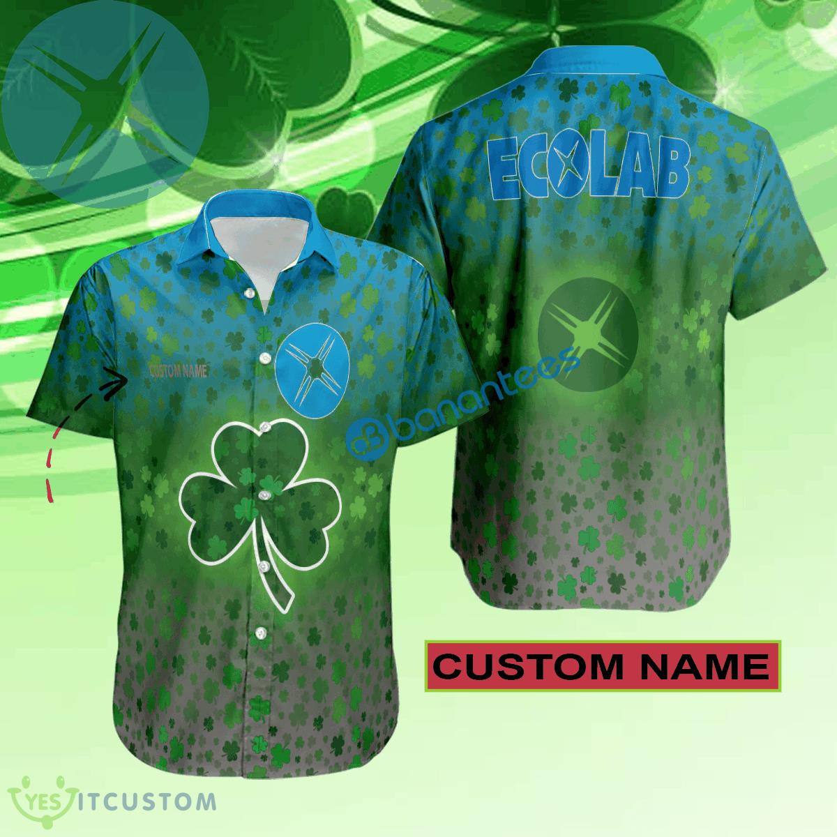 Ecolab Hawaiian Shirt Logo Brand Design Patrick Day Custom Name 2 Ecolab Hawaiian Shirt Logo Brand Design Patrick Day Custom Name - Ecolab Hawaiian Shirt Logo Brand Design Patrick Day Custom Name