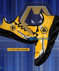 EPL Wolverhampton Wanderers Hexagonal Pattern Chunky Sneaker Gift For Big Fans Max Soul Shoes Personalized - Personalized EPL Wolverhampton Wanderers Hexagonal Pattern Max Soul Shoes Photo 1