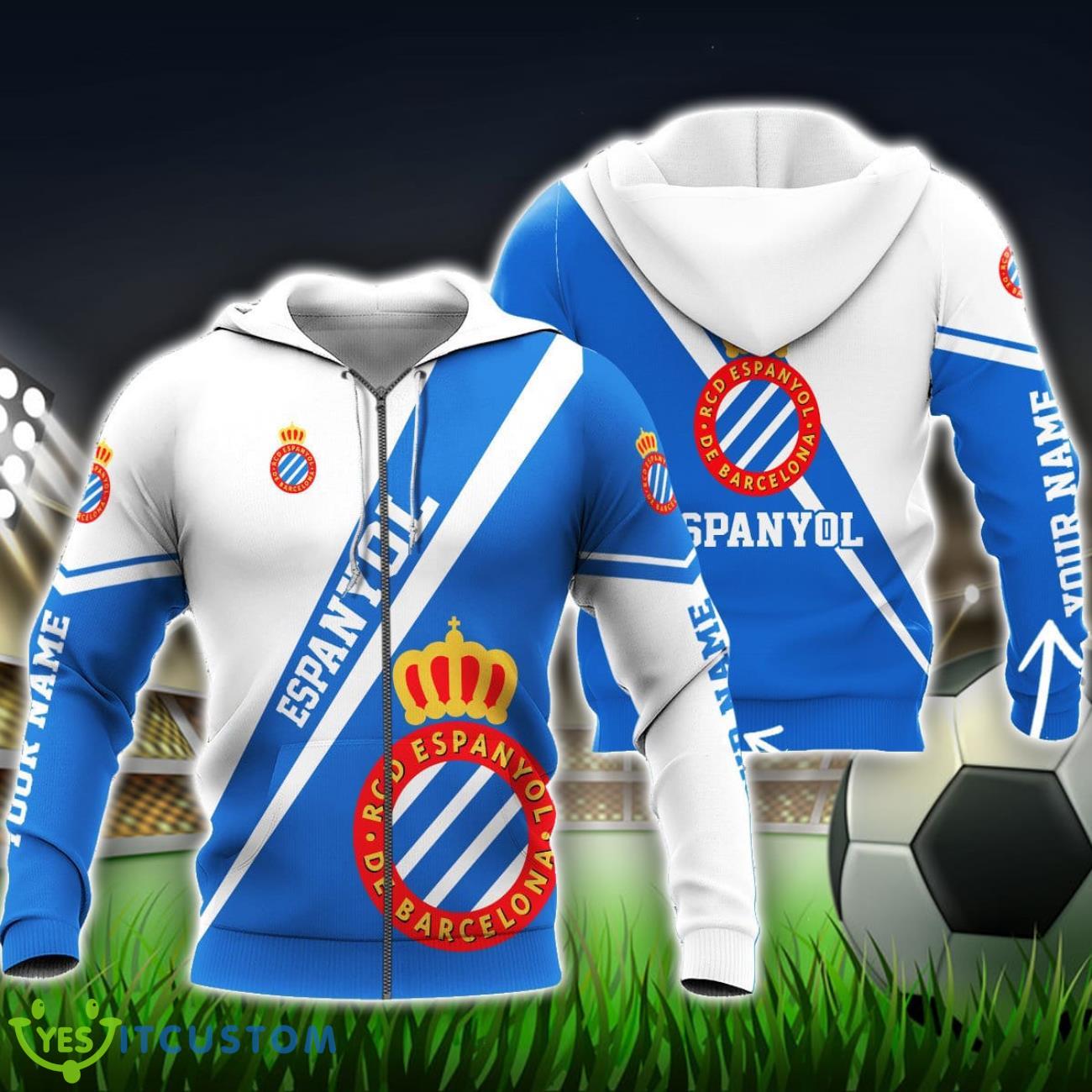 Espanyol Custom Name 3D Hoodie Unisex Sport Team Gift 4 Espanyol Custom Name 3D Hoodie Unisex Sport Team Gift Product Photo 1