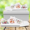 Floral Cat For Cat Lover Canvas Low Top Shoes Product Photo 1