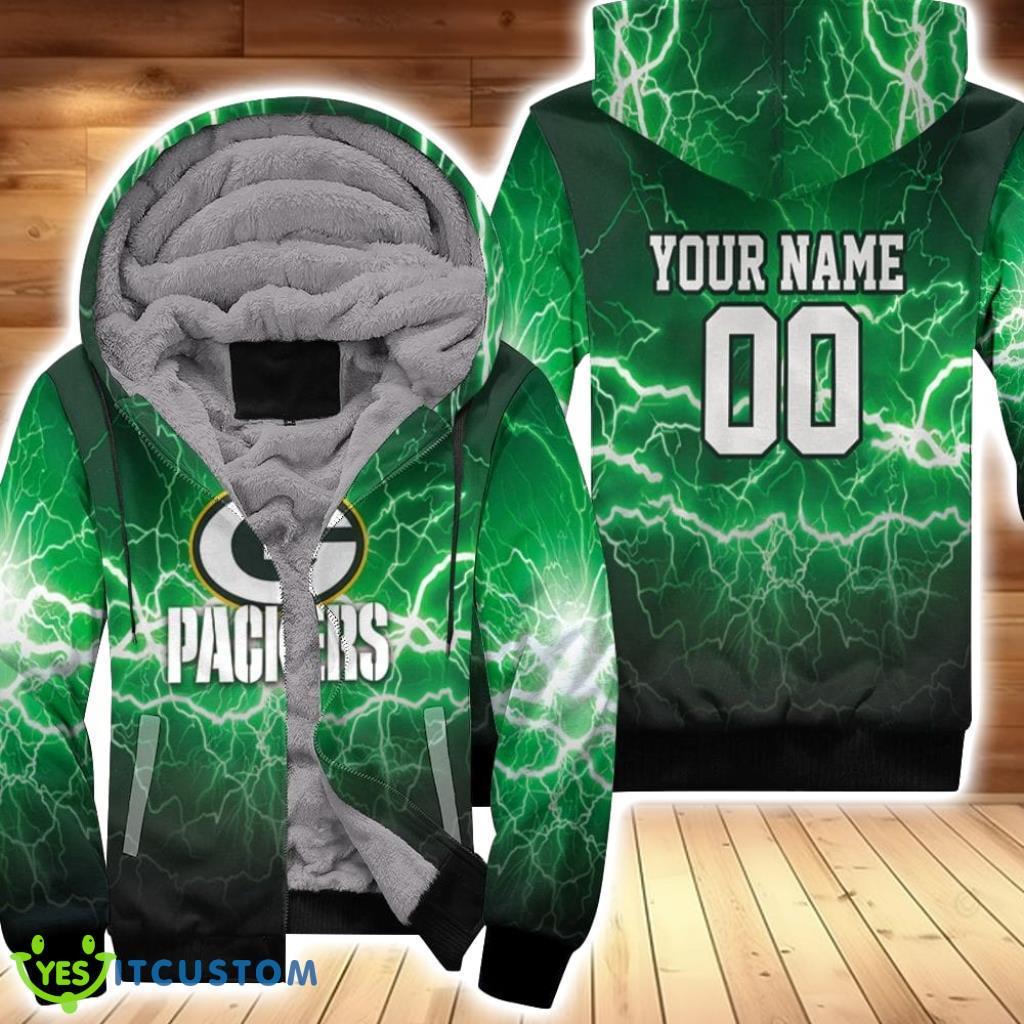 Green Bay Packers Lightning Green 3D Personalized Fleece Hoodie 3D All Over Print 6 Green Bay Packers Lightning Green 3D Personalized Fleece Hoodie 3D All Over Print Product Photo 1
