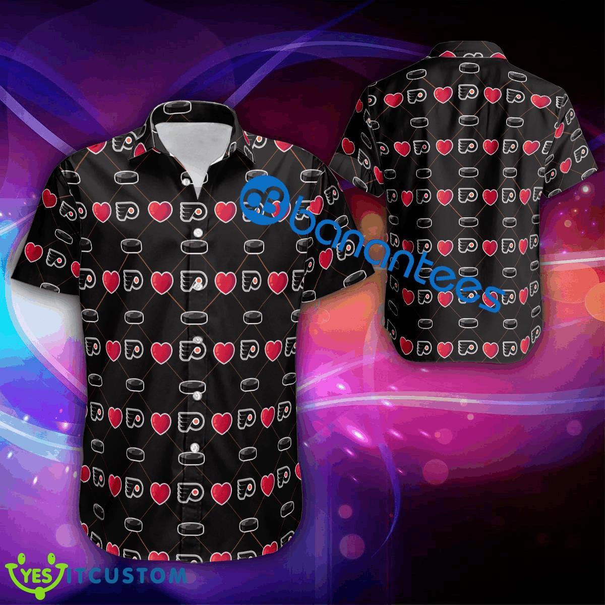 Logo NHL Philadelphia Flyers Heart Pattern 3D Hawaiian Shirt Gift Valentines 2 Logo NHL Philadelphia Flyers Heart Pattern 3D Hawaiian Shirt Gift Valentines - Logo NHL Philadelphia Flyers Heart Pattern 3D Hawaiian Shirt Gift Valentines