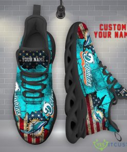 Miami Dolphins NFL Flag Pattern Clunky Shoes Max Soul Shoes Custom Name 4 Miami Dolphins NFL Flag Pattern Clunky Shoes Max Soul Shoes Custom Name Product Photo 2
